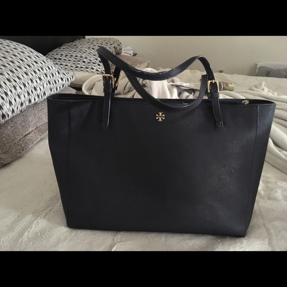 Large Blue Authentic Tory Burch tote